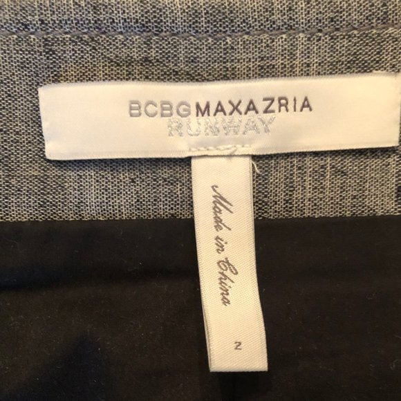BCBG MaxAzria Pencil Skirt With Asymmetrical Front Zipper, Size US 2 - Picture 3 of 11